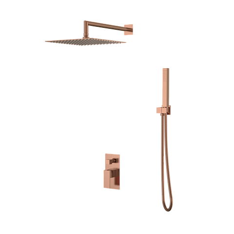 Смеситель встроенный для душа Boheme QUBIC Copper Brushed 474-3-CB