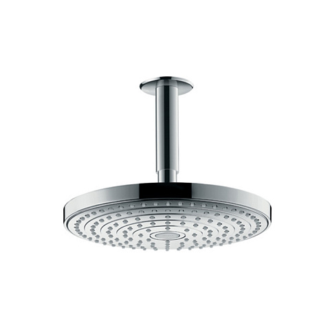 Hansgrohe HG Raindance Select S Верхний душ d240мм, 2jet (RainAir, Rain), шарнирное соединение, G1/2, с потолочным держателем 100мм, цвет: хром, 26467000