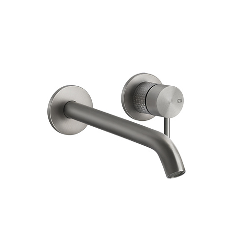 GESSI 316 Встраиваемый смеситель для раковины с изливом 200-170мм (внешняя часть), цвет: steel brushed, 54486#239
