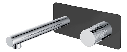 Смеситель Boheme STICK из стены BLACK DIAMOND CHROME 125-BCR