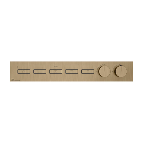 Gessi Hi-Fi Термостат для душа, с включением до 5 источников одновременно (внешняя часть), цвет: warm bronze brushed pvd, 63018#726