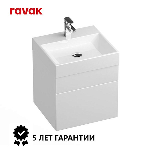 Сет-набор мебели RAVAK Natural 500 белый (зеркало + раковина + тумба)