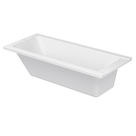 Duravit D-Code Ванна акриловая 1600х700 мм см, встраиваемая, с 1 наклоном для спины, выпуск в зоне ног, цвет белый, 700096000000000