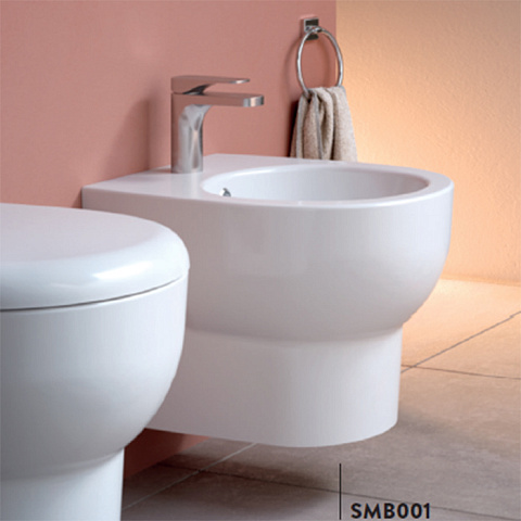 ARTCERAM SMARTY Биде подвесное 35х50 см, с 1 отв под смеситель, цвет белый, SMB001 01 00