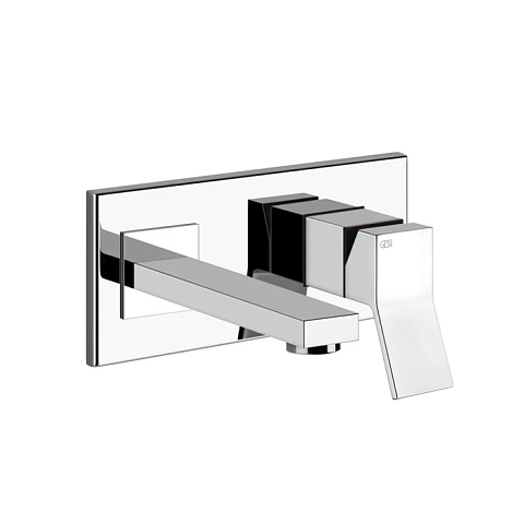 Gessi Rettangolo K Встраиваемый однорычажный смеситель для раковины с индивидуальной длиной излива (70-300мм)(внешние части), цвет: хром, 53084#031