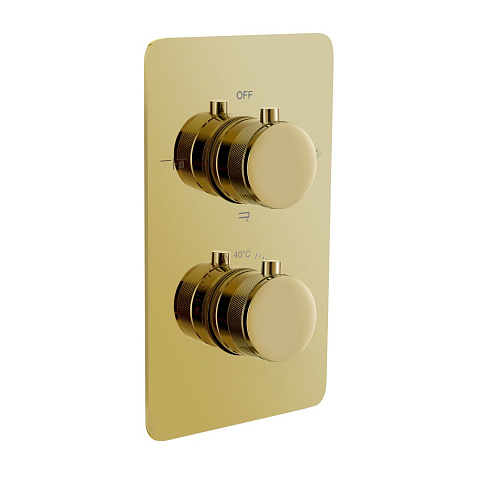Смеситель встроенный с термостатом 3-х проходной Boheme GOLD 134-3-G