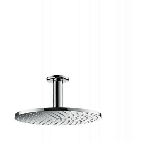 Hansgrohe HG Raindance S Верхний душ 1jet (PowderRain), d240мм, с потолочным держателем 100 мм, шарнирное соединение, G1/2, цвет: хром, 27620000