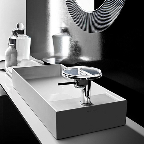 Laufen Kartell Раковина-чаша 750х350х120мм без перелива, без отв. под смеситель, со скр. сливом, цвет: белый, 8.1233.2.000.112.1