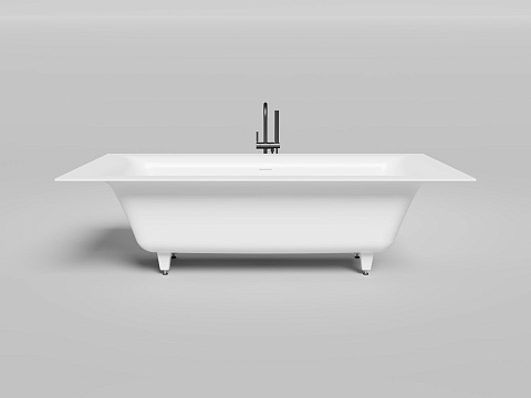 Ванна встраиваемая из литьевого мрамора Salini Ariosa Axis Kit 210x110 1053101G, S-Sense, глянцевая поверхность