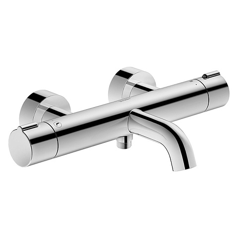 Duravit C.1 Смеситель термостатический для ванны настенный с запорным переключателем, цвет: хром, C15220000010