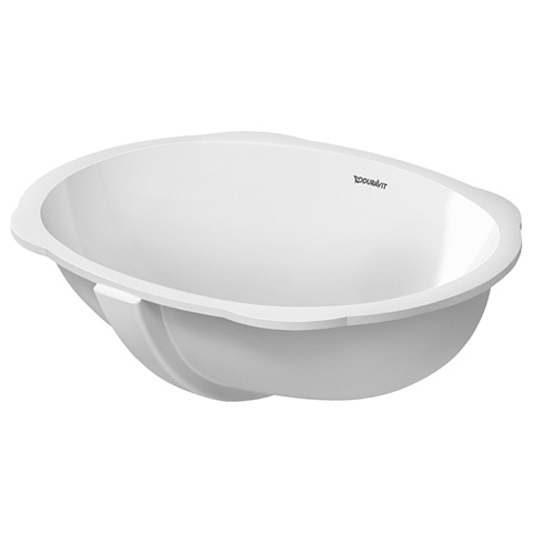 Duravit Santosa Раковина 510x375 мм, встраиваемая снизу, с переливом. вкл. крепление для деревянной столешницы, цвет белый (Спец.цена из наличия), 0466510000