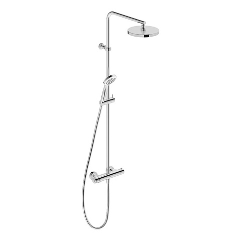 Duravit B.1 Душевая колонна с термостатическим смесителем, верхним душем, штангой и лейкой, цвет: хром, B14280008010