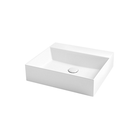 AZZURRA ELEGANCE Squared раковина подвесная/накладная 50х45см без отв. под смеситель , цвет белый, ELLP050450Q0BI/(EQA50 bi)*0