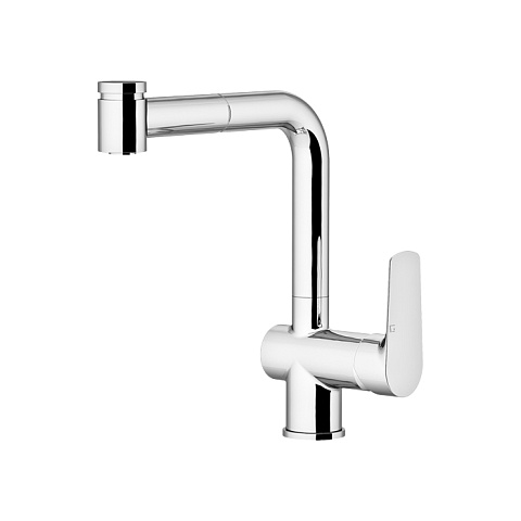 Gattoni H2omix3000 CUCINA Смеситель для раковины с выдвижным распылителем излив 205 мм , цвет хром, 3070/30C0cr