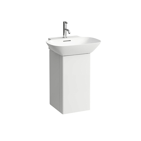 Laufen INO Тумба под раковину 810302, 320х340х605мм, с 1 дверцей, с сифоном, с 4 полками, DX, цвет: белый матовый, 4.2535.2.030.170.1