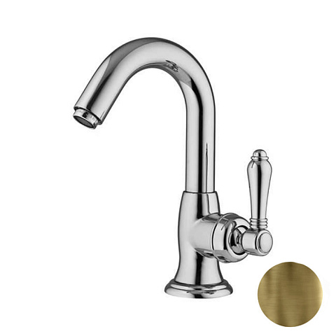 Nicolazzi El Capitan Смеситель для раковины однорычажный, с донным клапаном, цвет: Bronze Plated, 3454BZ75C