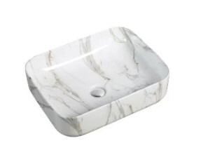 Раковина керамическая под мрамор (накладная) SantiLine SL-7020