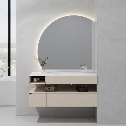 Тумба с раковиной Black&White U955.1200R P03, Unihopper,Corian раковина-столешница (1200x520x400)