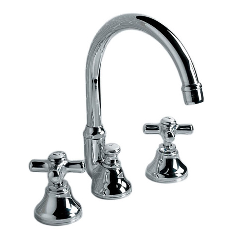 Devon&Devon Devon City Смеситель для раковины высокий на 3 отв. с донным клапаном, цвет: хром, UTCI100ACR