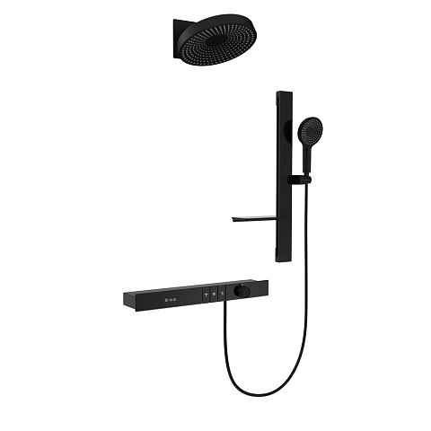 Смеситель встраиваемый комплект Black&White GH-9025N-MB, Piano Thermostat Digital, чёрный матовый (610x143x1200)