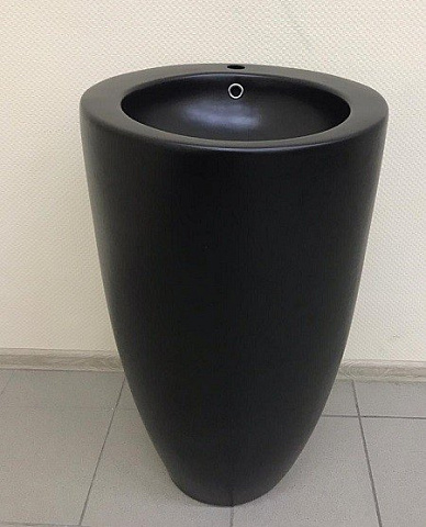 Раковина напольная CeramaLux B133MB 500×500 мм, чёрный матовый
