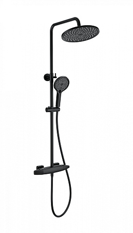 Душевая система с термостатом WONZON & WOGHAND NEO, Черный матовый WW-B3035-A1-MB