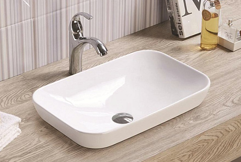 Раковина встраиваемая CeramaLux E408D 515×340 мм, белый глянцевый