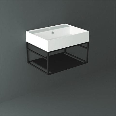 SIMAS AGILE Структура металлическая 61x46xh28 см, подвесная, для раковины AG61, с 1 полкой, цвет черный матовый, AGSS61