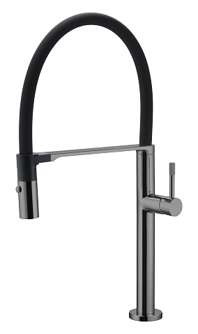 Смеситель для кухни Boheme UNO Shine Gun Metal 114-SGM