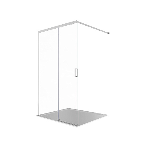 Душевая перегородка Walk-in Aquatek AQ.WISL.120.1CH 120х200 см, раздвижная, прозрачное стекло 6 мм, профиль хром