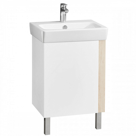 Тумба AQUATON Кантри 55 Белый/Дуб Верона (БЕЗ УМЫВАЛЬНИКА Нео-55) 1A257601AHB20
