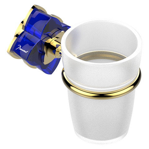 THG PETALE DE CRISTAL BLEU Стакан стеклянный, подвесной, цвет полированное золото, U6B-F01-536