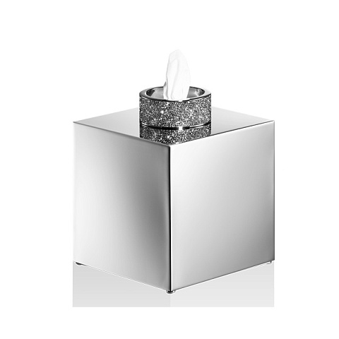 Decor Walther Rocks KB Диспенсер для салфеток 13x13x15.6см, с кристаллами Swarovski®, цвет: хром, 0934400