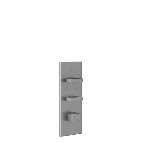 Gessi Rettangolo Встраиваемый термостат, подключение на 3/4”, с 5ю выходами и селектором(внешние части), цвет: хром, 43032#031