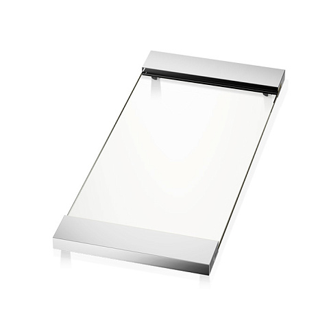 Decor Walther Classic Tab 37 Лоток универсальный 37x17см, прозрачное стекло, цвет: хром, 0848802