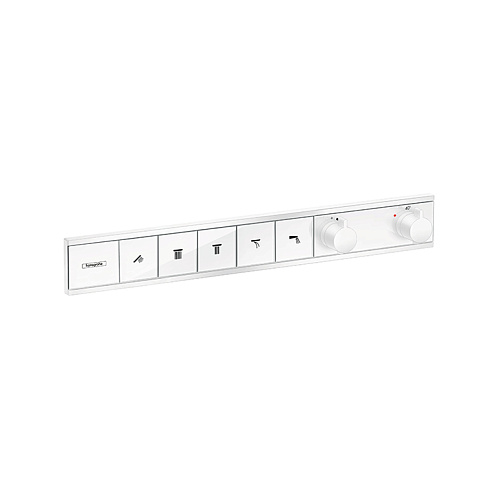 Hansgrohe HG RainSelect Встраиваемый термостат для душа, 5 источников (внешняя часть), цвет: белый матовый, 15384700