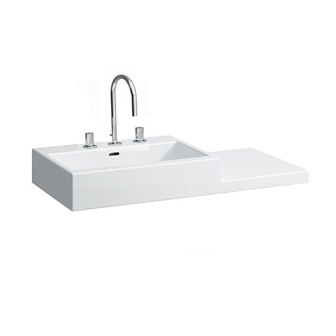 Laufen Living City Раковина 1000х460х140мм с 3 отв. под смеситель, цвет: белый, 8.1843.2.000.108.1