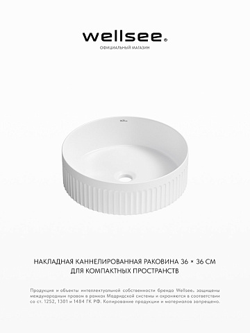 Накладная раковина для ванной Wellsee Festive Fox 2.0 319601000