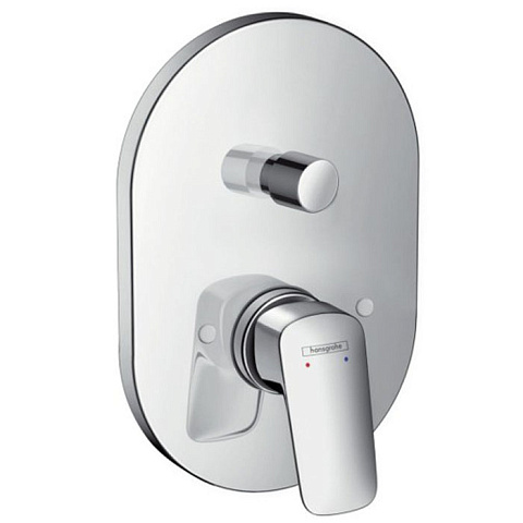 Hansgrohe HG Logis Встраиваемый смеситель для ванны с переключателем (внешняя часть), цвет: хром, 71406000