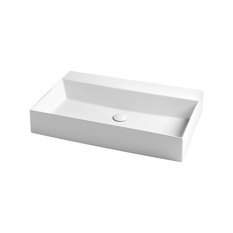 AZZURRA ELEGANCE Squared раковина подвесная/накладная 81х46см без отв. под смеситель , цвет белый, ELLP080450Q0BI/(EQA80 bi)*0