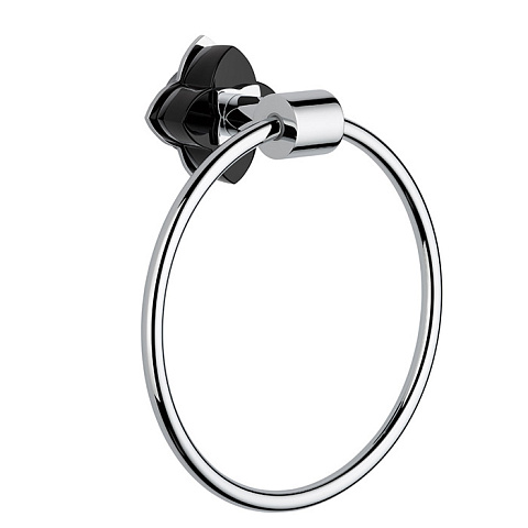 THG PETALE DE CRISTAL NOIR Полотенцедержатель-кольцо, цвет хром, U6D-A02-504N