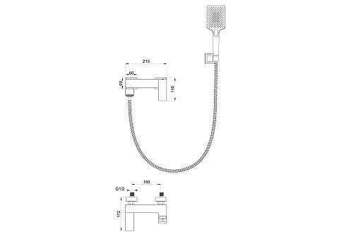 Смеситель для ванны с душем WONZON & WOGHAND FIT, Хром WW-88639009-CR