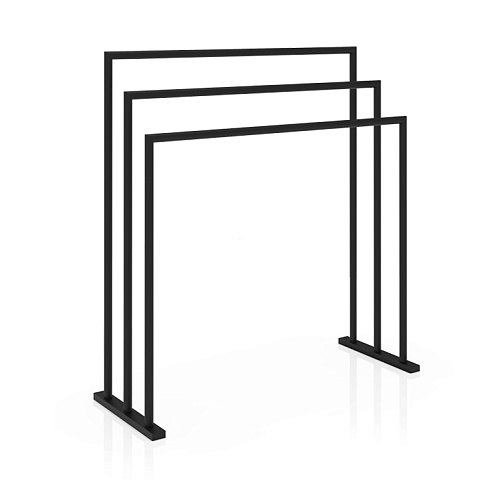 Decor Walther HT 9 Полотенцедержатель тройной 70x26x75см, напольный, цвет: черный матовый, 0500360