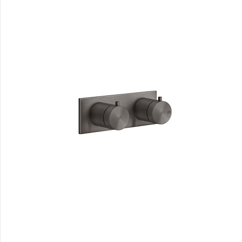 GESSI 316 Термостатический смеситель, с подключением на 3/4”, фильтр, на 1 источник (внешняя часть), цвет: brushed black metal pvd, 54032#707