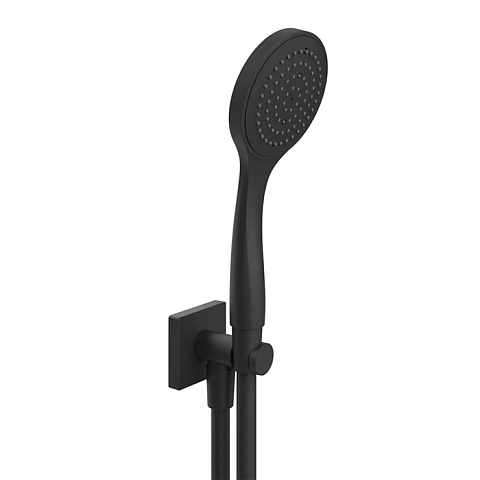 GESSI Rilievo Душевой комплект, состоящий из вывода воды на1/2", держателя, шланга 1,50 м и душевой лейки, цвет: nero XL, 59123#299