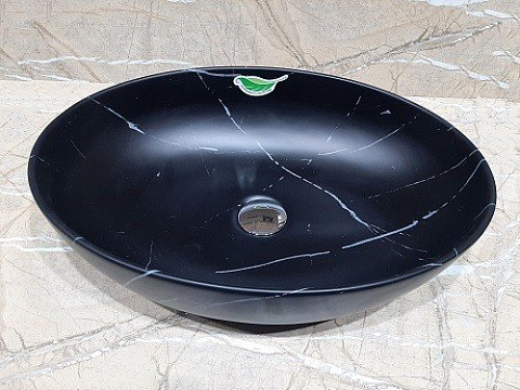 Раковина накладная CeramaLux 78166MBM 515×385 мм, под камень