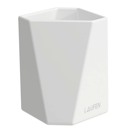 Laufen Home collection Керамический стакан 90х90х105 мм TRIO CUP, цвет белый, 8.7777.4.000.000.1 