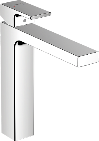 Смеситель Hansgrohe Vernis Shape для раковины, однорычажный, 190 со сливным гарнитуром, хром 71562000