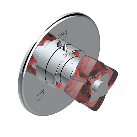 THG PETALE DE CRISTAL ROUGE Переключатель встраиваемый, внешняя часть, цвет хром, U6C-A02-48M2SB