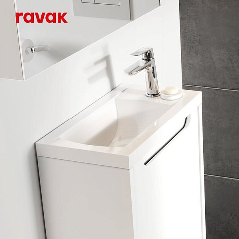 Сет-набор мебели RAVAK Classic II 400 белый правый (раковина, правая + тумба)